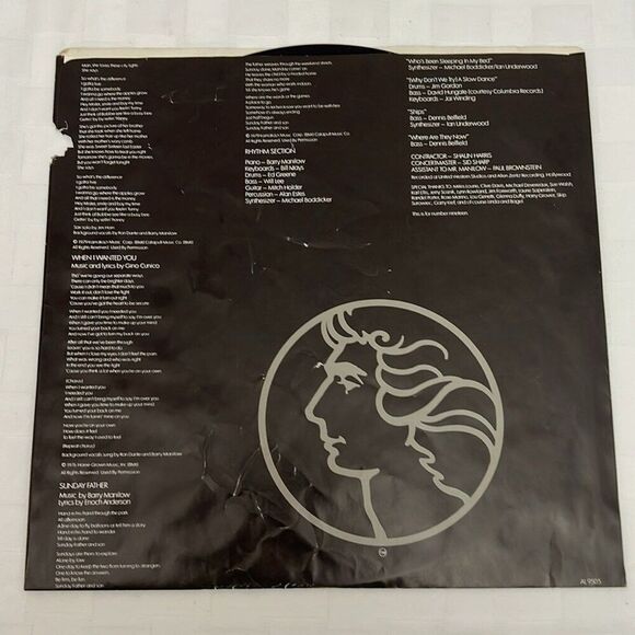 LP Vinyl Barry Manilow One Voice with Dust Cover and Sleeve - Picture 5 of 11